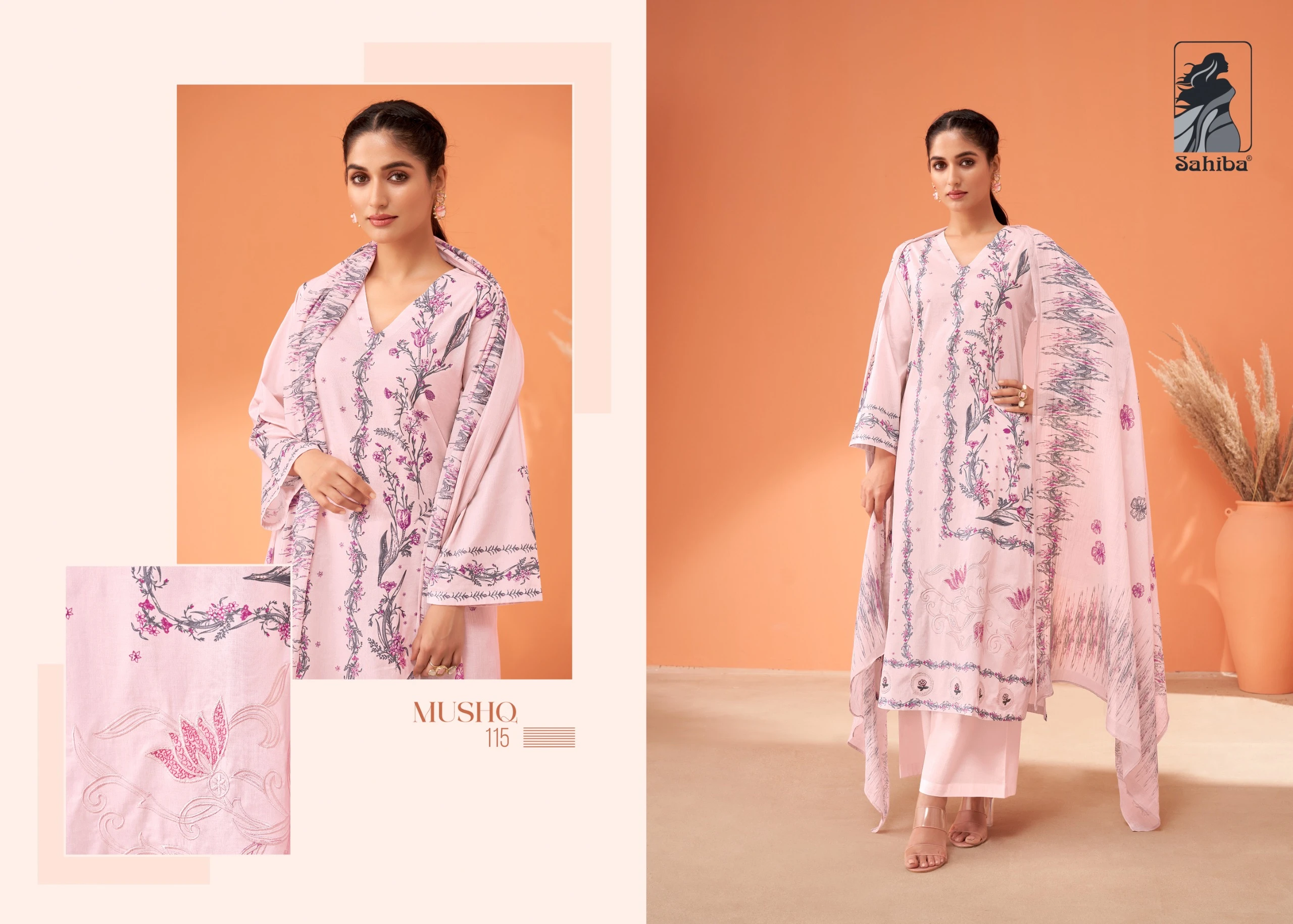 Sahiba Mushq Pure Cotton Lawn Digital Print Wholesale Fancy Salwar Suit Catalog — Wholesale Salwar Suits, MPA wholesale from Surat - Gallery Image 2